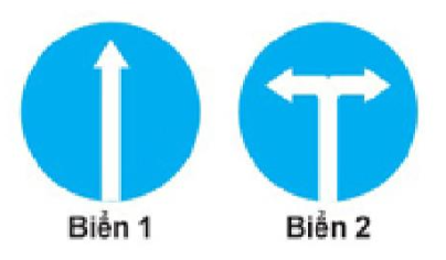 Biển nào (đặt trước ngã ba, ngã tư) cho phép xe được rẽ sang hướng khác? (ảnh 1)
