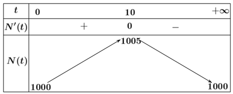 (Trả lời ngắn) Trong một thí nghiệm y học, người ta cấy 1000 vi khuẩn vào môi trường dinh dưỡng. Bằng thực nghiệm, người ta xác định được số lượng vi khuẩn  (ảnh 1)