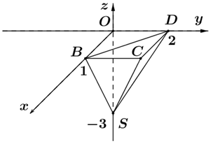 (Đúng hay sai) n = (6; 4; 3) là một vectơ pháp tuyến của mặt phẳng SBD; (ảnh 1)