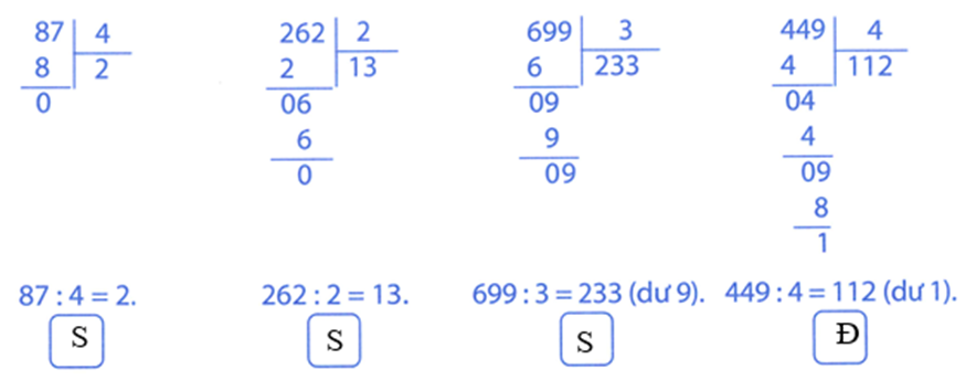 a) Đúng ghi Đ, sai ghi S vào ô trống: (ảnh 2)