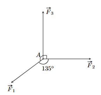 Xác định cường độ hợp lực của các lực \(\overrightarrow {{F_1}} ,\overrightarrow {{F_2}} ,\overrightarrow {{F_3}} \)biết độ lớn của ba lực đó lần lượt là 20 N, 15 N và 10 N (làm tròn kết quả đến hàng phần mười). (ảnh 1)