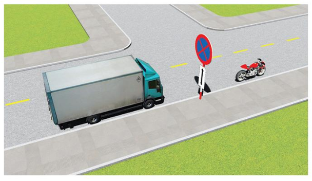 Xe nào đỗ vi phạm quy tắc giao thông?  A. Cả hai xe. B. Không xe nào vi phạm.  (ảnh 1)