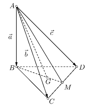 a) \(\overrightarrow {AM} \cdot \,\overrightarrow {MC} = 0\). b) \(\left| {\overrightarrow {AD} + 2\overrightarrow {MC} } \right| = 10\). (ảnh 1)