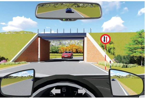 Xe nào phải nhường đường trong trường hợp này?  A. Xe c (ảnh 1)