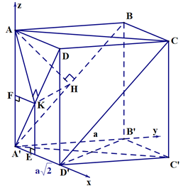 (Trả lời ngắn) Cho hình hộp chữ nhật ABCD.A'B'C'D', có AB = a, AD = a√2 góc giữa A'C và mặt phẳng ABCD bằng 30 độ (ảnh 1)
