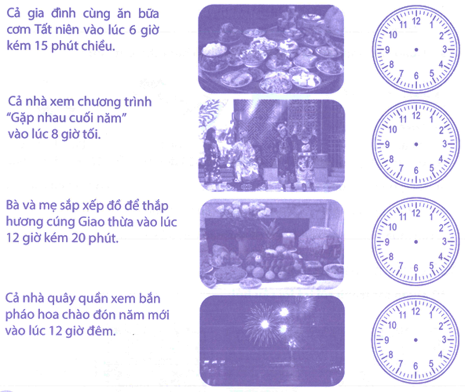 a) Đêm Giao thừa gia đình em thường làm gì? (ảnh 1)