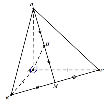a) \(\overrightarrow {DM}  = \frac{{\overrightarrow {BD}  + \overrightarrow {{\rm{CD}}} }}{{ - 2}}\).  b) \(\overrightarrow {AH}  = \frac{{\overrightarrow {AD} }}{2} + \frac{{\overrightarrow {AB}  + \overrightarrow {A{\rm{D}}} }}{4}\). (ảnh 1)