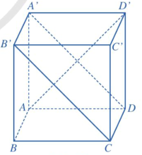 Trong không gian, cho hình lập phương ABCD.A'B'C'D'. Tính góc giữa hai mặt phẳng ABCD và (CDA'B'). (ảnh 1)