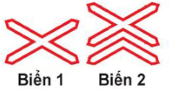 Hai biển này có ý nghĩa gì?  A. Để chỉ nơi đường sắt giao vuông góc với đường bộ không  (ảnh 1)