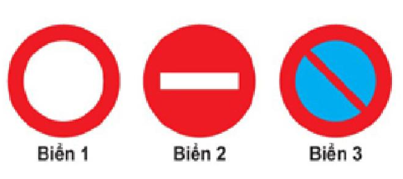 Biển nào dưới đây các phương tiện không được phép đi vào?  A. Biển 1. B. Biển 2.  (ảnh 1)
