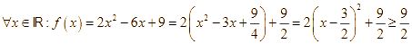 Tìm giá trị nhỏ nhất của hàm số f(x) = x^2 + (x - 3)^2 (ảnh 2)