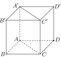 Cho hình lập phương \[ABCD.A'B'C'D'\] có cạnh bằng \[2\]. Tính \(\overrightarrow {AB} .\overrightarrow {A'C'} \). (ảnh 2)