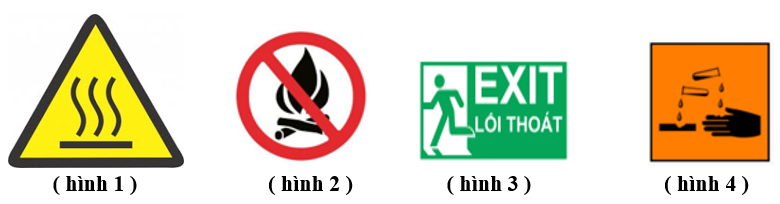 Phương án nào dưới đây thể hiện đúng nội dung của biển cảnh báo?    (ảnh 1)