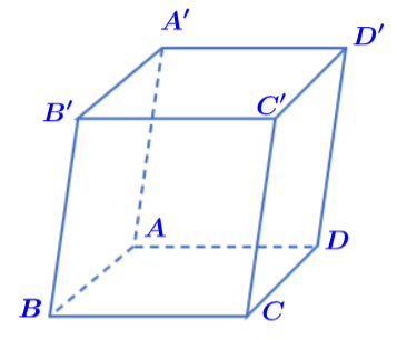 Cho hình hộp \(ABCD.A'B'C'D'\) . Hai vectơ nào sau đây cùng phương? (ảnh 1)
