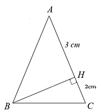 Cho \(\Delta ABC\) cân tại \(A\) như hình vẽ dưới đây. Hỏi tỉ số bằng bao nhiêu?  (ảnh 1)