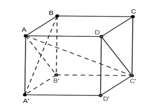 Cho hình lập phương \(ABCD.A'B'C'D'\). Góc giữa hai véc tơ \(\overrightarrow {A'B} \) và \(\overrightarrow {AC'} \) bằng ......... (ảnh 1)