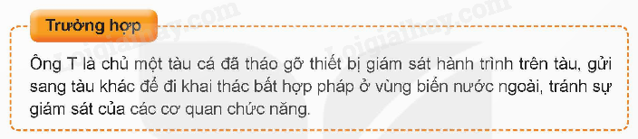 Anh/chị hãy nhận xét việc thực hiện chủ trương, chính sách hội nhập kinh tế quốc tế của Đảng và Nhà nước ta của ông T trong trường hợp trên. Theo em, việc làm đó ảnh hưởng thể nào đến hoạt động hội nhập kinh tế quốc tế của nước ta? (ảnh 1)