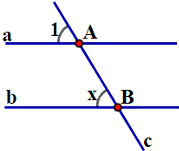Cho hình vẽ bên, biết \(a\parallel b\) và \(\widehat {{A_1}} = 60^\circ \). Số đo \(x\) là A. \(120^\circ .\)		B. \(60^\circ .\) C. \(50^\circ .\)		D. \(110^\circ .\) (ảnh 1)