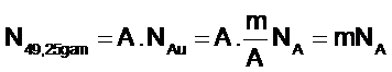 Cho 49,25 gam hạt nhân \[_{79}^{197}Au\]. Cho biết số Avogadro \[{N_A} = 6,{02.10^{23}}mo{l^{ - 1}}\] điện tích nguyên tố là \[e = 1,{6.10^{ - 19}}C\] và lấy khối lượng của một mol chất đơn nguyên tử tính ra gam bằng số khối của hạt nhân chất đó. (ảnh 3)