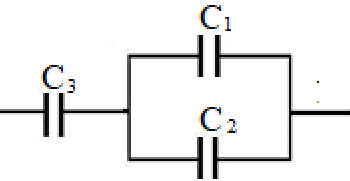 Ba tụ C1 = 3nF, C2 = 2nF, C3 = 20nF mắc như hình vẽ. Nối bộ tụ với hiệu điện thế 30V. Điện tích của bộ tụ là  (ảnh 1)