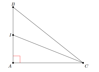 Cho tam giác vuông ABC có AB = 1, AC = 2. Điểm N thỏa mãn \(\overrightarrow {CN}  = \overrightarrow (ảnh 1)