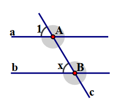 Cho hình vẽ bên, biết \(a\parallel b\) và \(\widehat {{A_1}} = 60^\circ \). Số đo \(x\) là A. \(120^\circ .\)                     B. \(60^\circ .\) C. \(50^\circ .\)                       D. \(110^\circ .\) (ảnh 1)