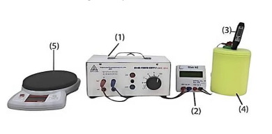 Một nhóm học sinh lớp 12 thực hiện thí nghiệm thực hành đo nhiệt nóng chảy riêng của nước đá. Họ đã lựa chọn bộ dụng cụ thí nghiệm  (ảnh 2)