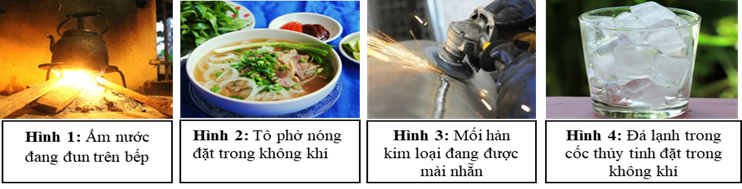 Nội năng của vật trong hình nào sau đây đang giảm? (ảnh 1)