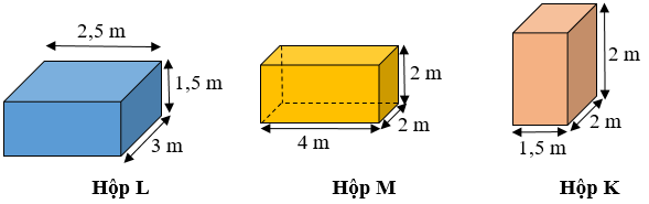 Hoàn thiện chỗ trống sau: Có 3 hình hộp chữ nhật với kích thước như sau: (ảnh 1)