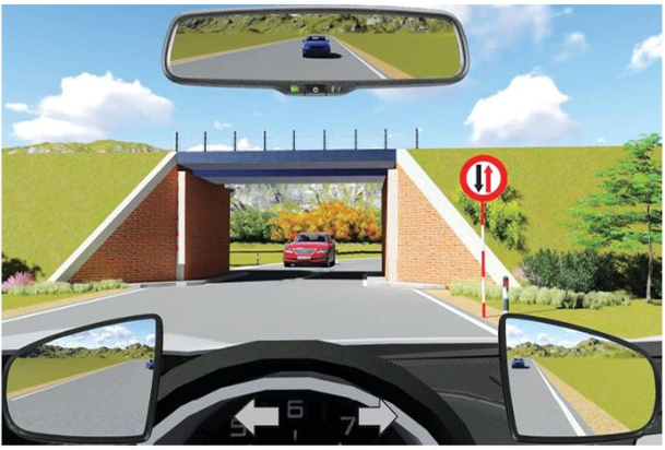 Xe nào phải nhường đường trong trường hợp này?  A. Xe con. B. Xe của bạn. (ảnh 1)