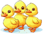 Em hãy chọn đáp án đúng nhất Hình bên có bao nhiêu con vịt con? (ảnh 1)