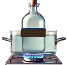 Một chai thuỷ tinh chứa không khí được đậy kín bằng một cái nút có khối lượng 300 g. Tiết diện trong của miệng chai là . (ảnh 1)