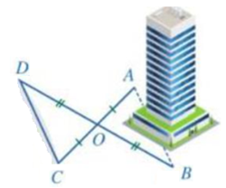 Người ta đo được \(CD = 150\;{\rm{m}}{\rm{.}}\) Độ dài \(AB\) bằng bao nhiêu \({\rm{m?}}\) (ảnh 1)