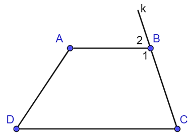 Cho hình thang ABCD (AB//CD). Biết rằng góc B - góc C = 60 độ , góc C - góc D = 30 độ. Số đo góc A bằng bao nhiêu độ? (ảnh 1)