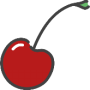 Quả nào ở giữa? A. Quả cherry B. Quả dứaC. Quả đào (ảnh 1)