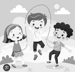 Three kids are _________. (ảnh 1)