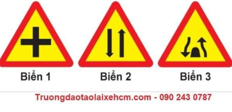 Biển nào báo hiệu “Đường hai chiều”?  A. Biển 1. B. Biển 2  (ảnh 1)