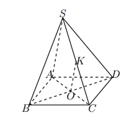 Cho hình chóp \(S.ABCD\) có đáy \[ABCD\] là hình bình hành. Mặt phẳng \[\left( \alpha \right)\] qua \[BD\] và song song với \[SA\], mặt phẳng \[\left( \alpha \right)\]cắt \(SC\) tại \[K\]. Bi (ảnh 1)