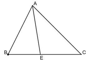 Cho \(\Delta ABC\) có \(E\) là một điểm thuộc cạnh \(BC\) thỏa mãn \(\frac{{CE}}{{BE}} = \frac{{AC}}{{AB}}.\) Khi đó:  (ảnh 1)