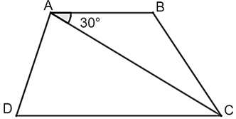 Cho hình thang ABCD có hai đáy là AB,CD.  Biết rằng  góc BAC = 30 độ. Khi đó (ảnh 1)