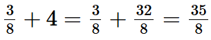 Tính 3/8 + 4 aqetcdfg (ảnh 1)