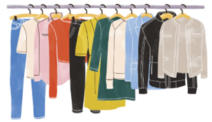 Read and choose the correct picture.
These are my clothes.
   (ảnh 2)