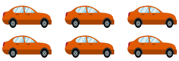 Look and choose.

- How many cars?
- _____________ (ảnh 1)