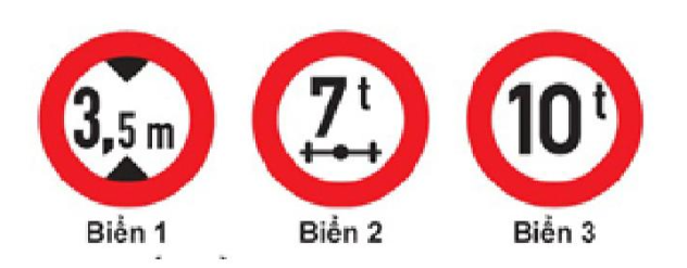 Khi gặp các biển này xe ưu tiên theo luật định (có tải trọng hay chiều cao toàn bộ vượt   (ảnh 1)