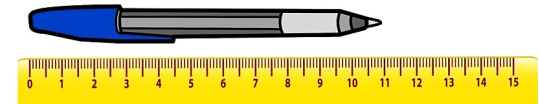 Điền số thích hợp vào chỗ trống Chiếc bút bi dài ….. cm (ảnh 2)