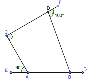 Cho hình vẽ: góc CDB = 80 độ (ảnh 1)