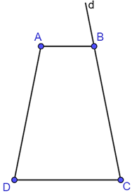 Cho tứ giác ABCD có AB//CD,AB < CD, AC = BD và góc ABC = 100 độ (ảnh 1)