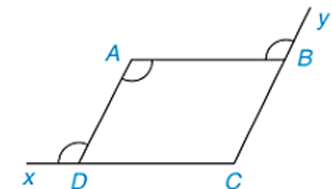 Cho tứ giác \(ABCD\) như hình vẽ:   Biết rằng \(AD = 2\;{\rm{cm}}.\) Khi đó:  (ảnh 1)