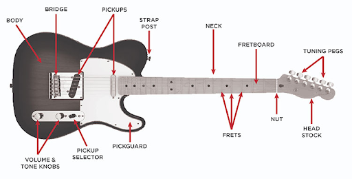 Cấu tạo đàn guitar điện