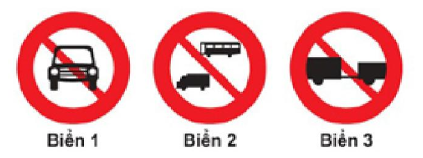Biển nào cấm các loại xe cơ giới đi vào, trừ xe gắn máy, mô tô hai bánh và các loại   (ảnh 1)